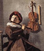 Young Flute Player g LEYSTER, Judith